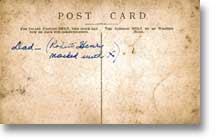 The back of the Woodenbridge Hotel postcard.